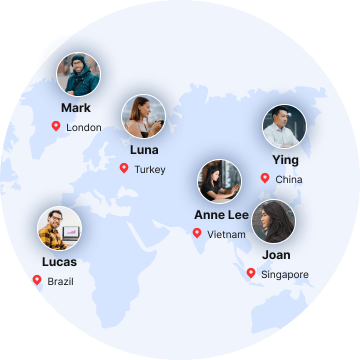 Global map of verified buyer and supplier contacts inside TradeData.Pro